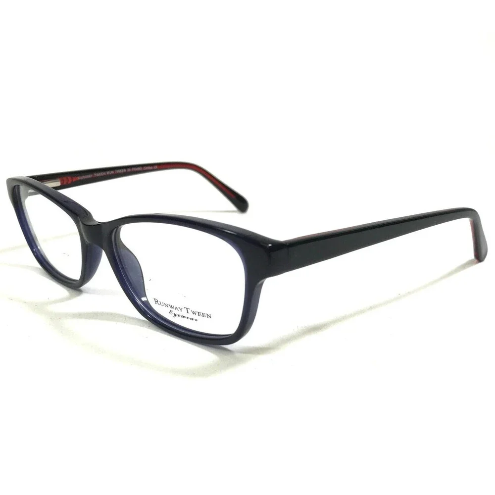 Runway Tween Eyeglasses Frames RUN TWEEN 36 BLUE Red Rectangular 50-16-135